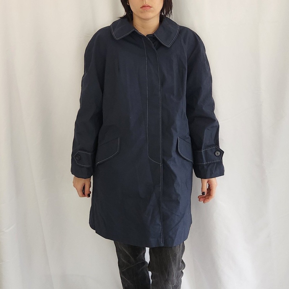 60s Blue Trench Coat